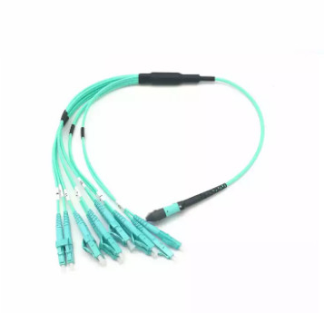 3.0mm 12 core OM3 Fiber Optic Jumper MPO - LC Fiber Optic Patch cord