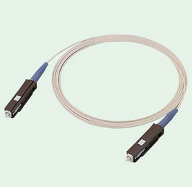 MU/UPC To MU/UPC Fiber Optic Patch Cord Singlemode Simplex White 3.0mm Cable