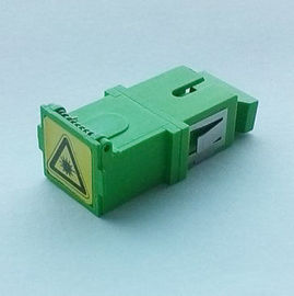 SC / APC simplex shuttered fiber optic adapters Green High Precious Structure