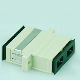 Green color plastic Low insertion Loss Duplex Flangeless Fiber Optic Adapter for Telecommunication