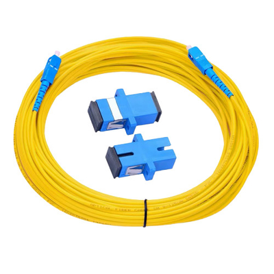 Yellow 9/125 Single Mode Duplex SC/UPC-SC/UPC Fiber Optic Patch Cord with FC Connector
