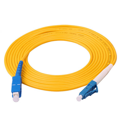 Yellow 9/125 Single Mode Duplex SC/UPC-SC/UPC Fiber Optic Patch Cord with FC Connector