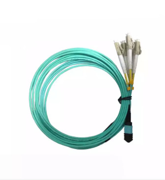 8 12 24 lõi MTP Jumper breakout Dây cáp quang 2.0mm MPO đến LC Cáp vá sợi quang