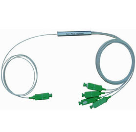 1 * 4 1 * 16 1 * 32 PLC Fiber Optic Splitter ống thép packaing với SC / APC nối