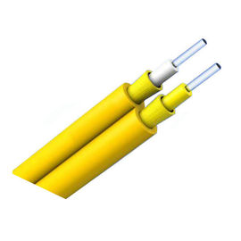 Cáp quang đồng trục PVC / LSZH trong nhà GJFJBV, Zipcord đôi màu vàng nhẹ