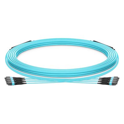 Chất lượng Cáp Trunk MTP với Suy hao Thấp 0.20dB 48F OM3 OFNP Đánh giá An toàn Cháy cho Trung tâm Dữ liệu Mật độ Cao Nhà máy