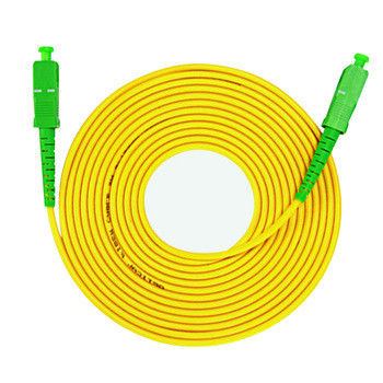 Dây vá sợi quang SC APC Cáp nhảy quang PVC / SM màu vàng 3.0mm