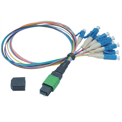 MPO MPO To LC Patch Cord Cable 12 Core 0.9mm Singlemode